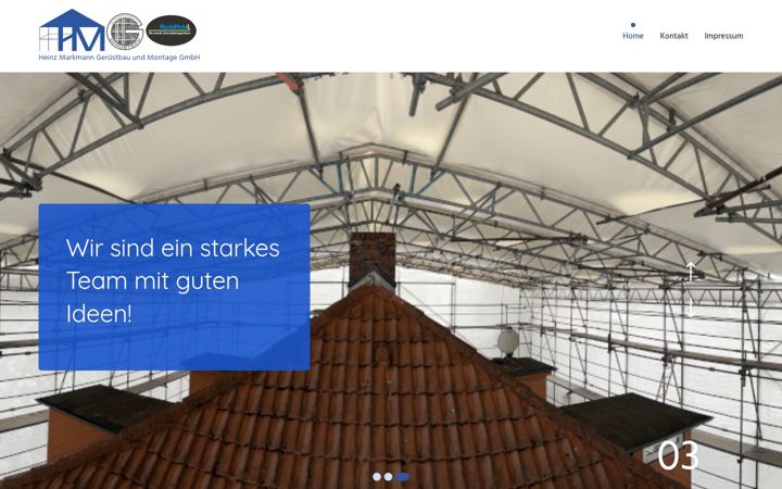 Screenshot of markmann-geruestbau.de