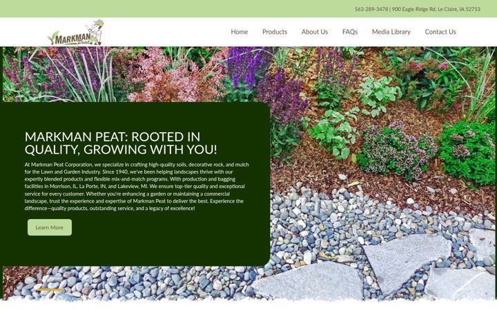 Screenshot of markmanpeat.com