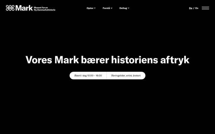 Screenshot of markmuseum.dk