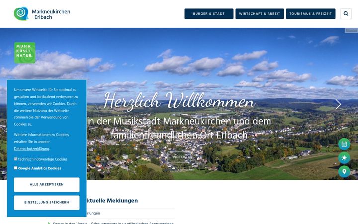 Screenshot of markneukirchen.de