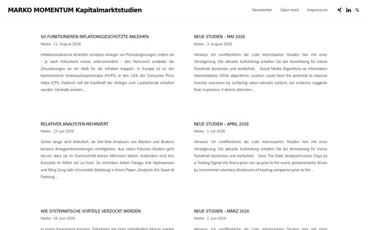 Screenshot of marko-momentum.de