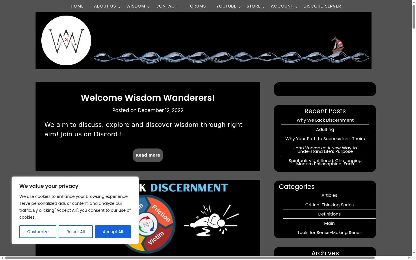 Screenshot tal-banner tal-kunsens muri qabel kwalunkwe interazzjoni
