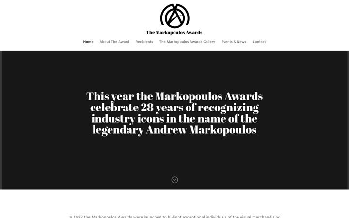 Screenshot ta' markopoulosaward.com