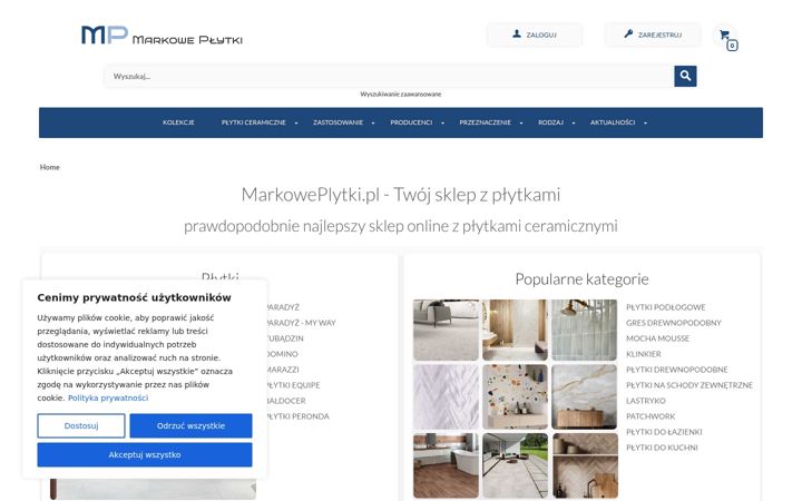 Screenshot of markoweplytki.pl