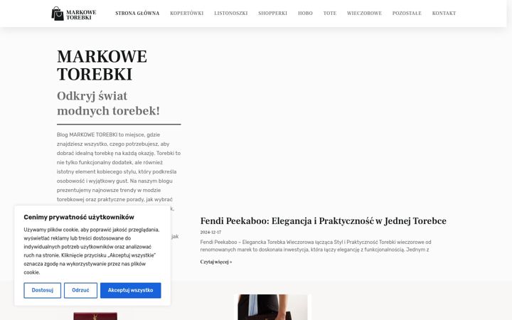 Screenshot of markowetorebki.pl