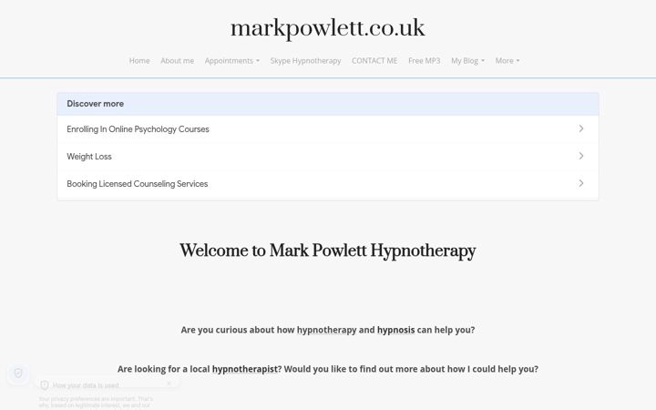 Screenshot of markpowlett.co.uk