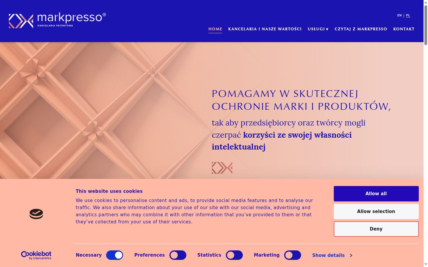 Screenshot tal-banner tal-kunsens muri qabel kwalunkwe interazzjoni