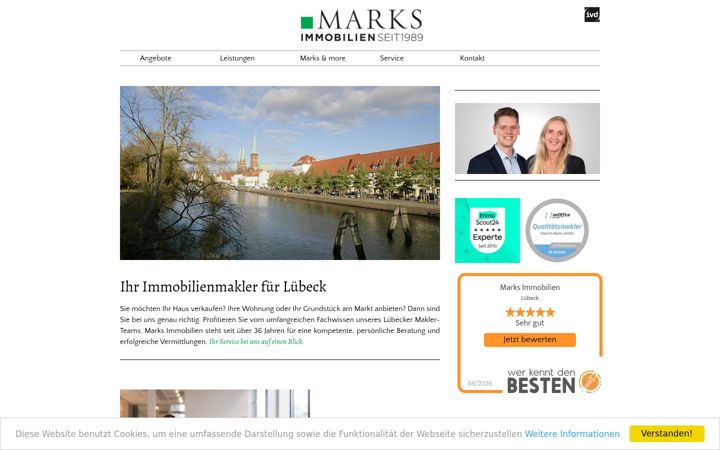 Screenshot of marks-immobilien.de