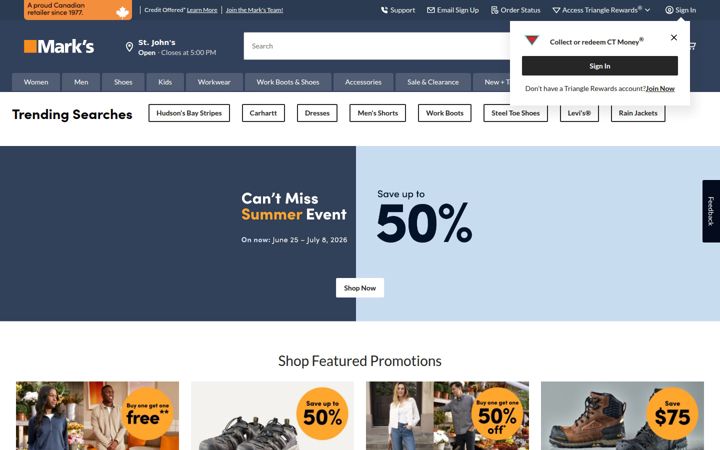 Screenshot di marks.com