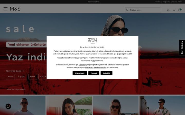 Screenshot of marksandspencer.com.tr