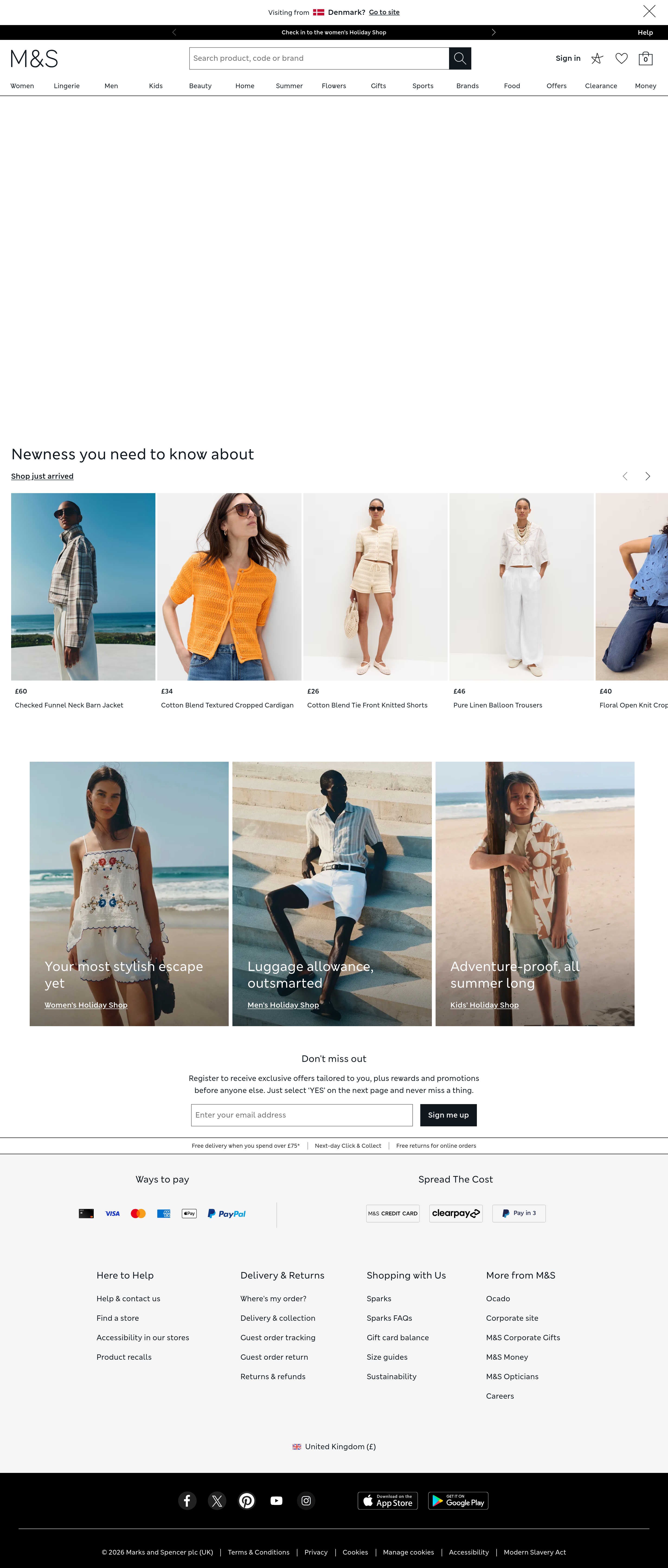 Screenshot of marksandspencer.com