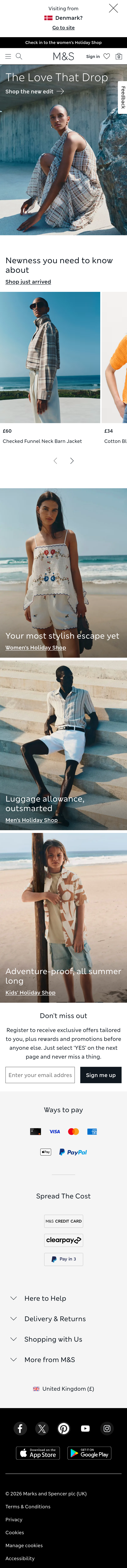 Mobile screenshot of marksandspencer.com