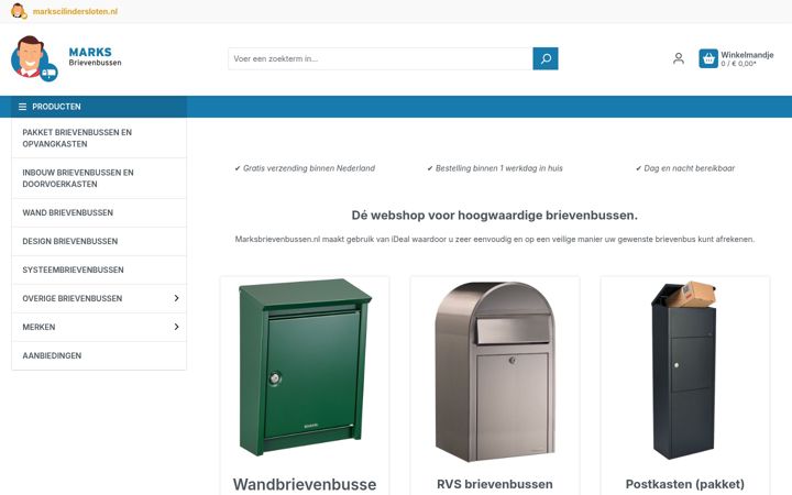 Screenshot of marksbrievenbussen.nl