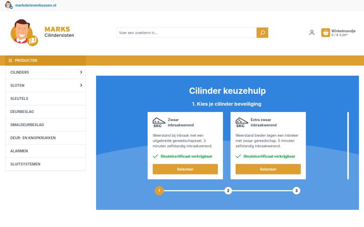 Screenshot van markscilindersloten.nl