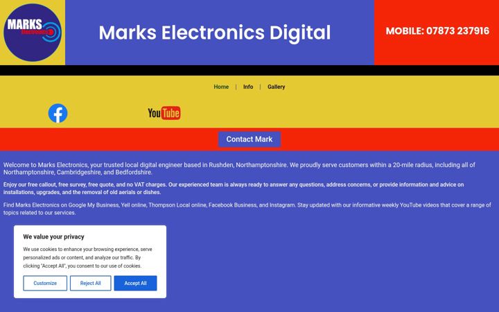 Screenshot of markselectronics.co.uk