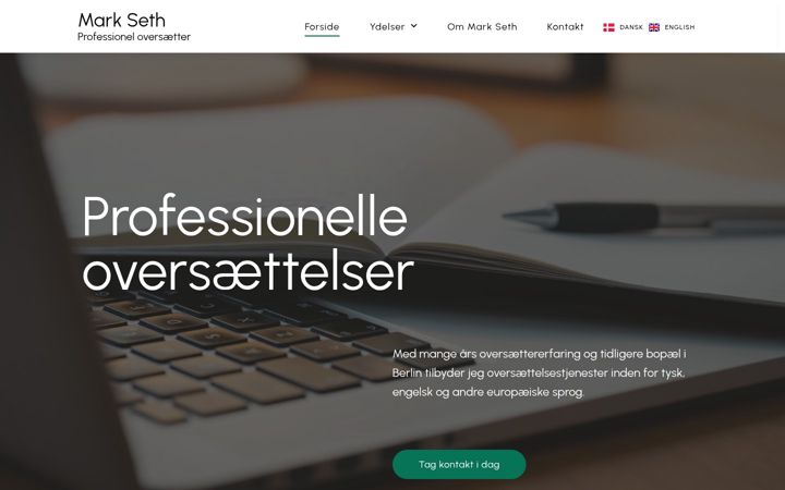 Screenshot of markseth.dk