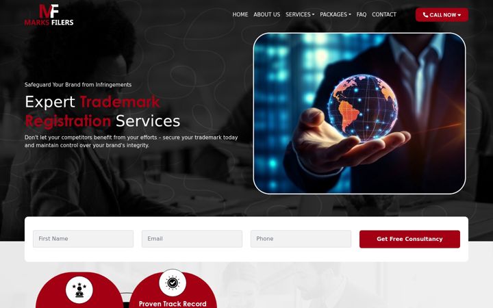 Screenshot of marksfilers.com