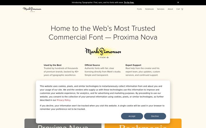 Screenshot of marksimonson.com