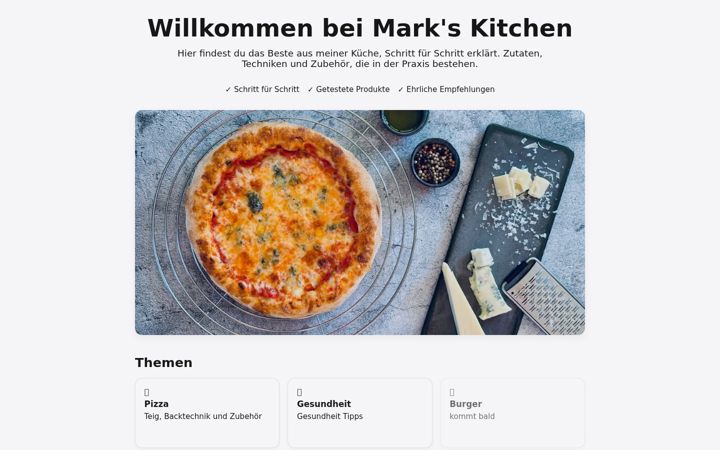Screenshot of markskitchen.de