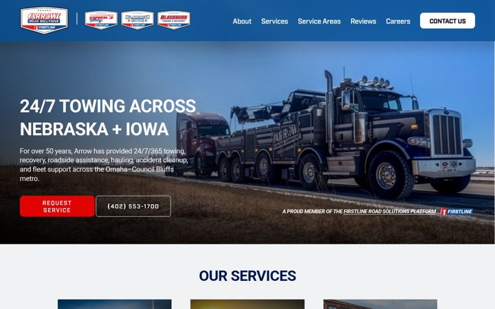 Screenshot of markstowingllc.com