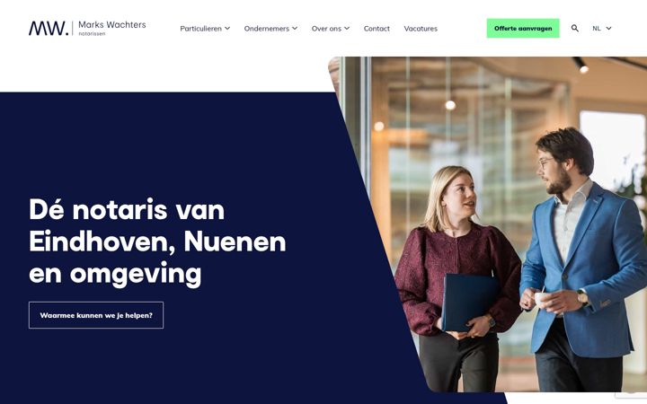 Screenshot of markswachtersnotarissen.nl