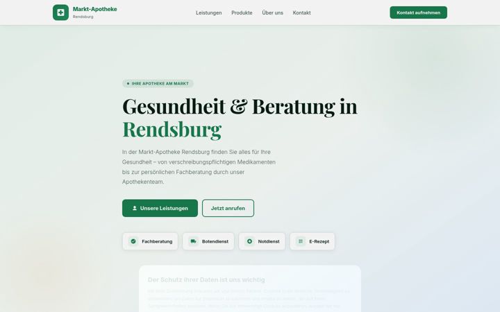 Screenshot of markt-apotheke-rd.de