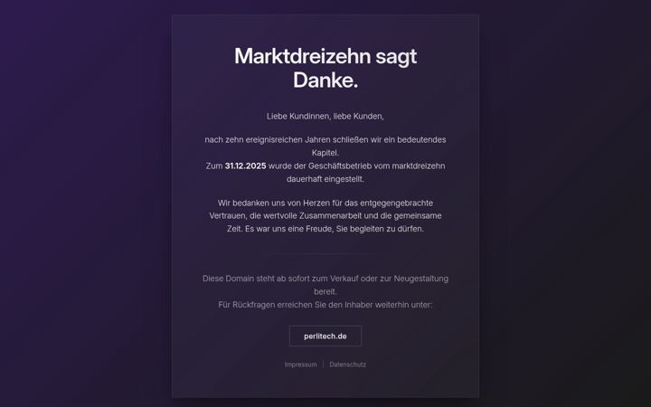 Screenshot of marktdreizehn.de