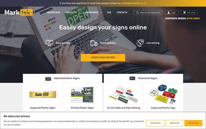 Screenshot of marktek.co.uk