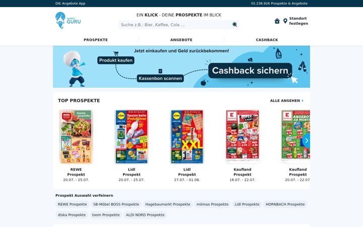 Screenshot of marktguru.de