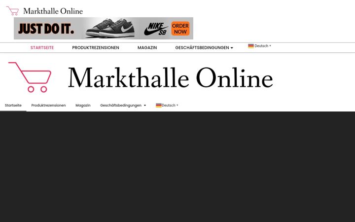 Screenshot of markthalleonline.com