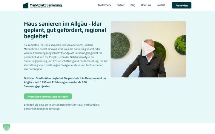Screenshot of marktplatz-sanierung.de