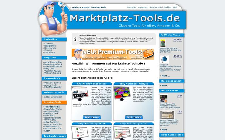 Screenshot of marktplatz-tools.de
