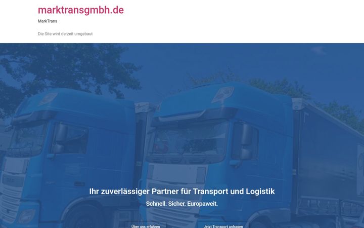 Screenshot of marktransgmbh.de