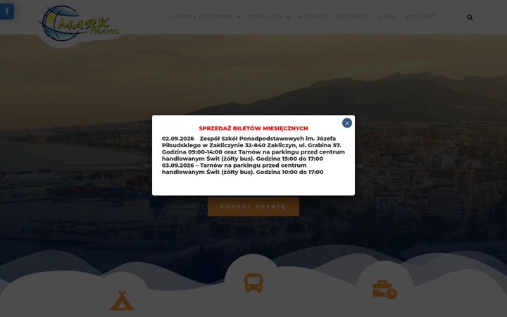 Screenshot of marktravel.pl