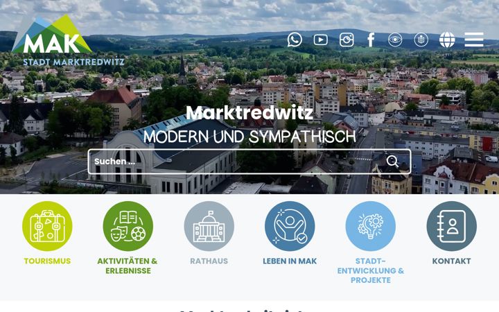 Screenshot of marktredwitz.de