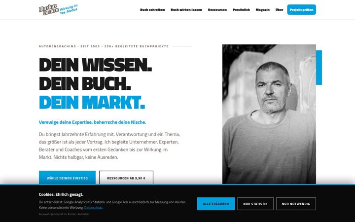 Screenshot of markus-coenen.de