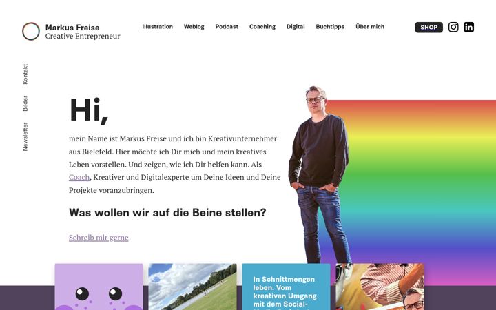 Screenshot van markus-freise.de