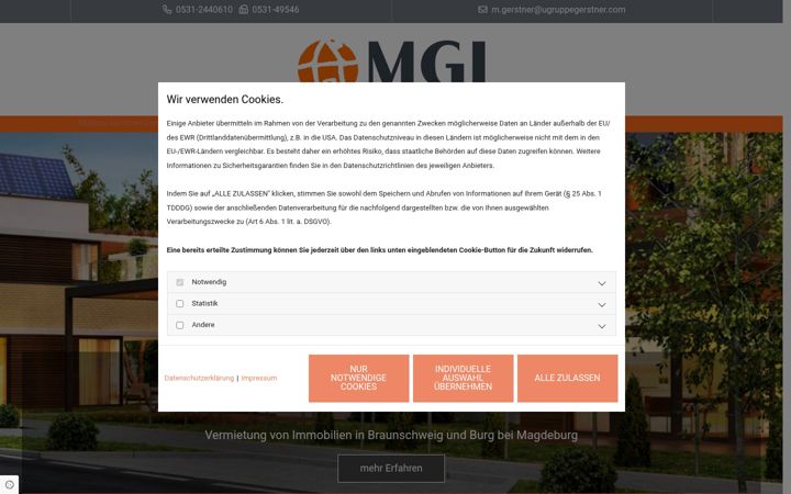 Screenshot of markus-gerstner-immobilien.de