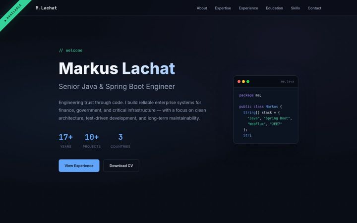 Screenshot of markus-lachat.com