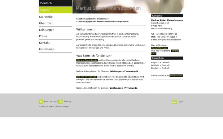 Screenshot of markus-sieber.com