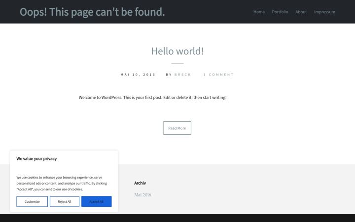 Screenshot of markusbiersack.com