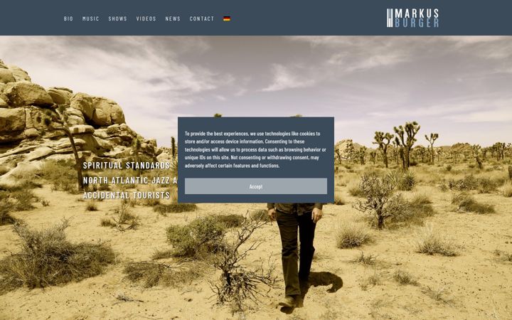 Screenshot of markusburger.com