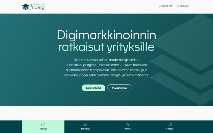 Screenshot of markusfriberg.fi