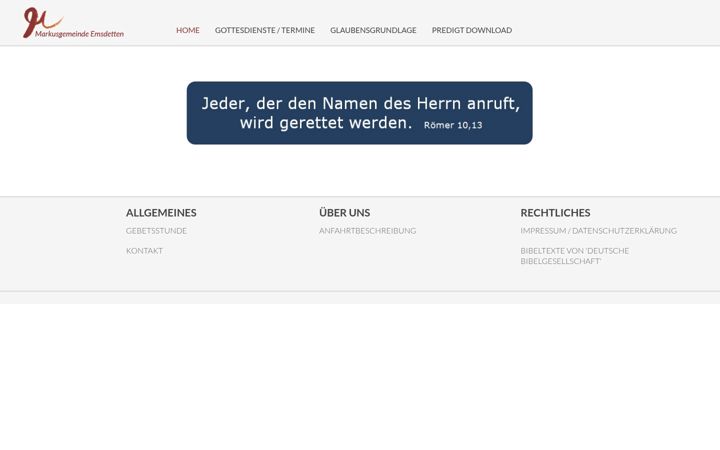 Screenshot of markusgemeinde-emsdetten.de
