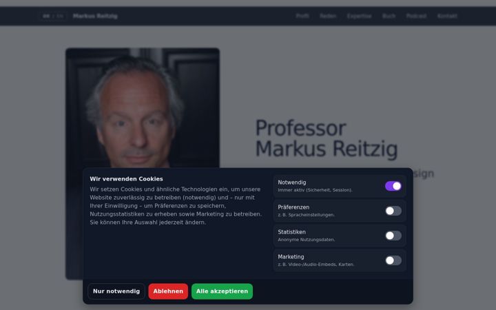 Screenshot of markusreitzig.com