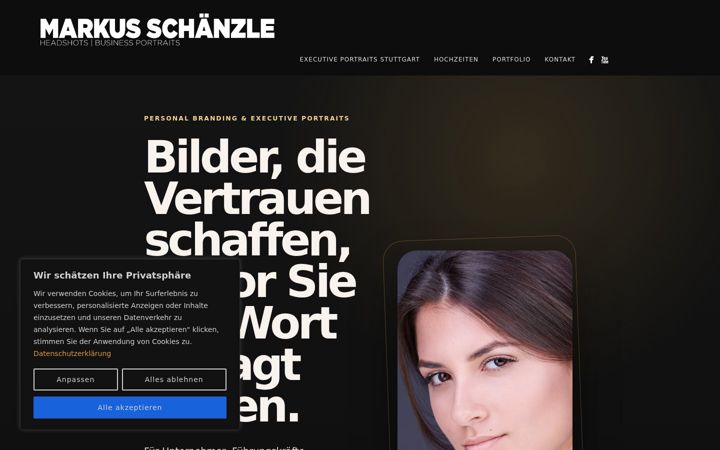 Screenshot of markusschaenzle.com