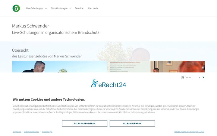 Screenshot of markusschwender.com