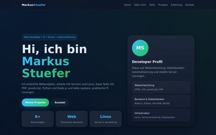 Screenshot of markusstuefer.com