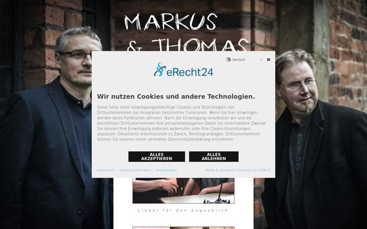 Screenshot of markusundthomas.de