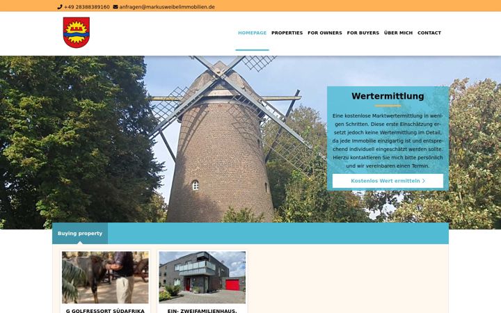 Screenshot of markusweibelimmobilien.de